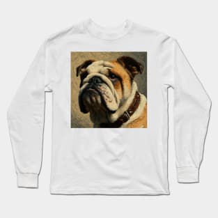 Chonky - Bulldog in Van Gogh Style Long Sleeve T-Shirt